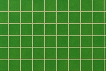 Realistic Green Pool Tile Wall Background in Perfect Grid Pattern