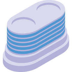 Futuristic Ovo shaped building with blue glass exterior and minimalist design 2024-2030 clean energy concept architectural design