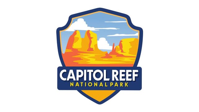 Beautiful natural scenery and sky at Capitol Reef National Park