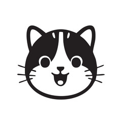 Cute Cat Silhouette Vector Set