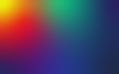 Vibrant pixelated gradient transitioning through a spectrum of colors