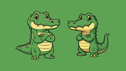 funny cartoon crocodile