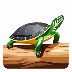 Turtle on a Log