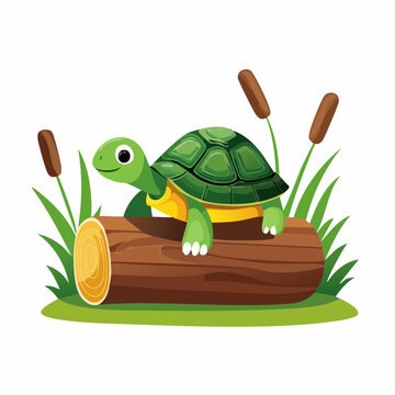 Turtle on a Log