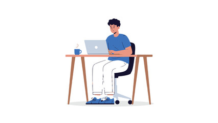 businessman working on laptop