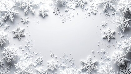 Obraz premium A grunge blue Christmas vector frame with winter snowflakes and frost decoration perfect for a cold holiday season card or New Year's background design