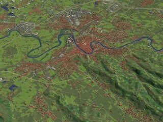 Obraz premium 3D illustration of city and urban in Verona Italy