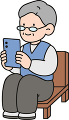 a smartphone grandfather