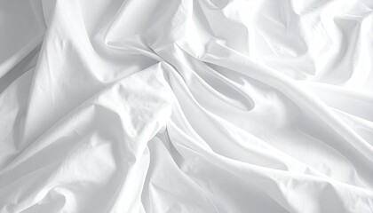 Obraz premium Close Up Of White Fabric With Ruffled Edges And Dramatic Shadows