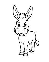 Cute Donkey Cartoon