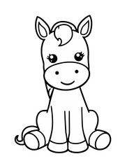 Baby Horse Pony Illustration
