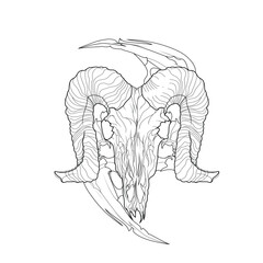 illustration skull and satan