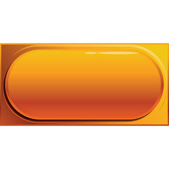 Glossy Orange Oval Button with Subtle Gradient and Soft Edge Lighting on Transparent Background