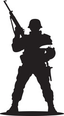 Soldier Silhouette Vector | Army and Military Illustration