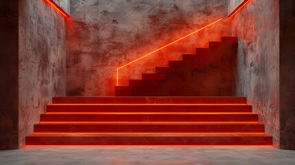 Urban city retro futuristic back drop background with neon accents. Neo-noir style 3d rendering 