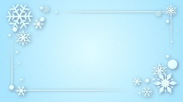 Snowflake Design Video Frame Loop 10s