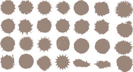 Colorful autumn leaves seamless pattern vector illustration set with vintage round sale banner design element