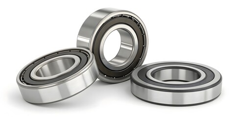 Three Ball Bearings With Silver