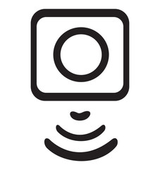 Sensors Icon for Smart IT Technology and Data Collection. Vector illustration.