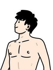 Fototapeta premium cartoon man posing, illustration