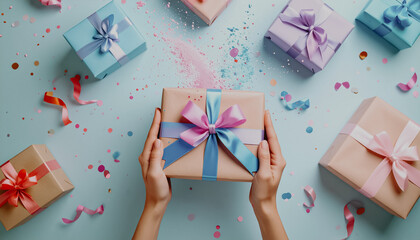 gift box with ribbon