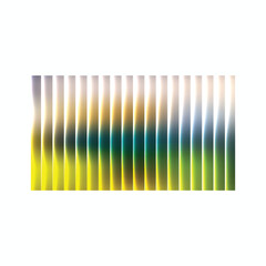 Reeded glass geometric fractal glass gradient background set, yellow green and white  background. Modern abstract ribbed vertical stripes vector illustration, Futuristic  modern visual art project