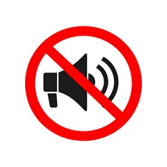 No Sound or Loud Noise Prohibition Sign