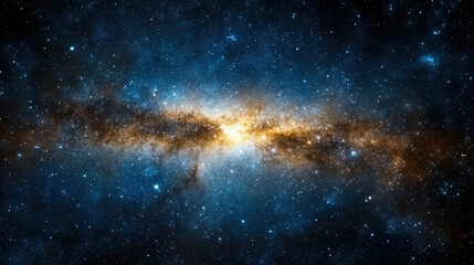 Fototapeta premium Galactic plane illuminated by stars and cosmic dust, showcasing vibrant colors and depth