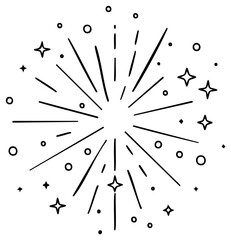 Hand Drawn Starburst and Sparkle Illustration