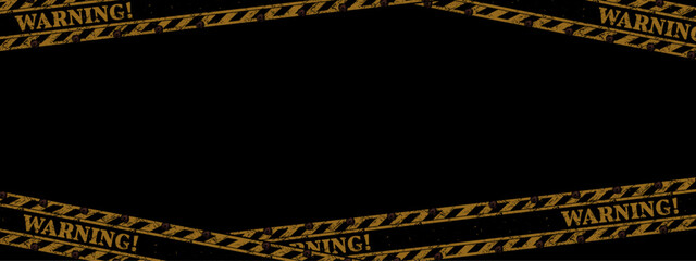 WARNING YELLOW STRIP AND LINE IN BLACK BACKGROUND