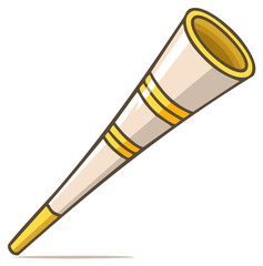 Cartoon illustration of a telescope on a white background