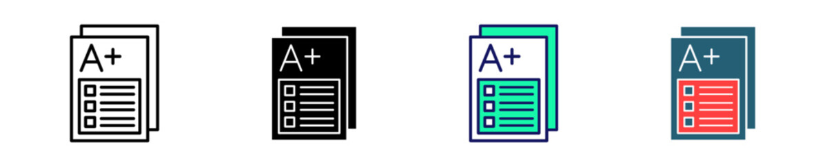 Test Result  Icon Set Multiple Style Collection