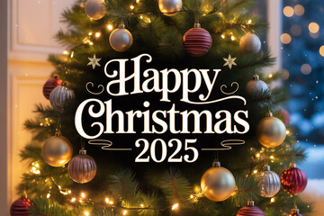 merry christmas greeting card.