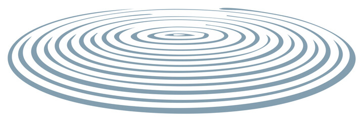 Stylized Water Ripples or Sound Wave Concept Illustration