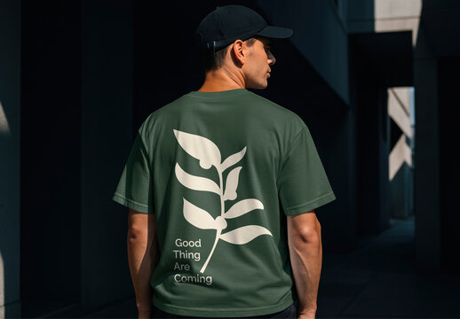 Optimistic Urban Fashion Statement Tshirt Mockup PSD