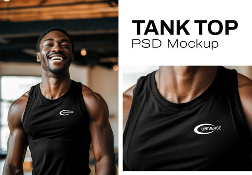 Stylish Tank Top Mockup Design PSD