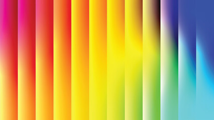 High Contrast Rainbow Color Background with Vertical 3D Ribbed Texture