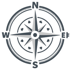 Vector illustration of compass, navigation and orientation.