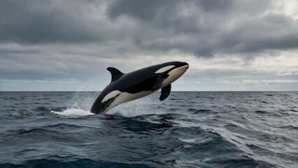Fototapeta premium dolphin jumping out of water