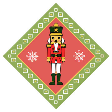 red nutcracker christmas ornament clip art preview