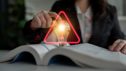 Cybersecurity alert warning showing red cyber for data breach, network threat, and cyber security system vulnerability with emphasis on security risk, caution, digital protection Latch