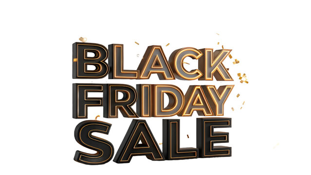 Get Ready for Black Friday Deals A Stunning 3D Design to Promote Your Sale Event, Grab Attention Now and Boost Sales on This Holiday isolated on white background - Powered by Adobe