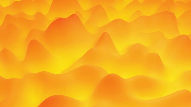 Perfect background for text or presentations. ooped animation red yellow color surface. Abstract background waves move along the matt surface of the liquid. Beautiful background with waves.