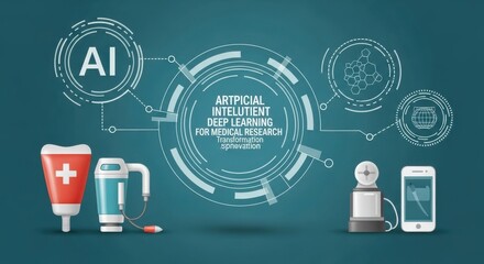 Innovative AI solutions powering modern medical research and transformation, showcasing technology and healthcare convergence for a brighter future
