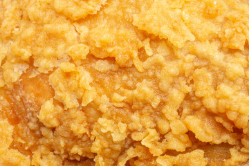 crispy tasty fried chicken close up background