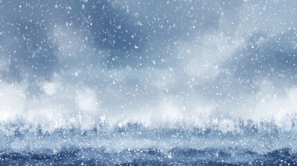 Abstract winter background with heavy snowfall