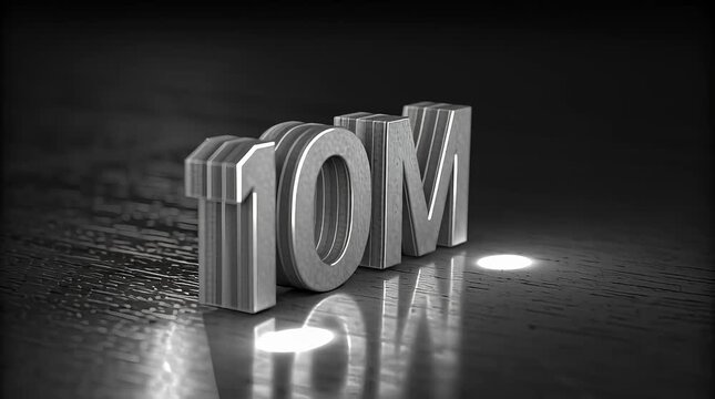 Massive 10M Ten Million Milestone Achievement Success Goal Reached Financial Growth Target Business Celebration