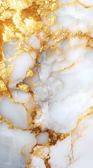 Abstract golden white marble texture background with luxurious swirls and veins for elegant designs