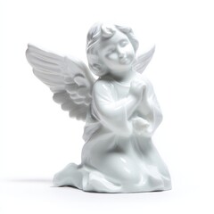 a white porcelain angel figurine