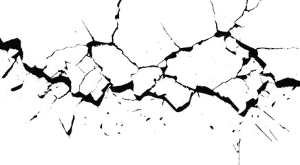Earthquake Fault Line Background. Abstract Ruptured Wall Detail